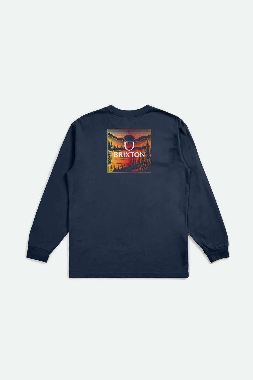 Alpha Square L/S Standard Tee - Moonlit Ocean/Dusk Gradient