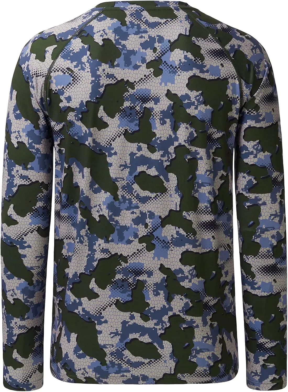 BASSDASH Men's Hunting Sun Shirt UPF 50 Lightweight Camo Performance Long Sleeve Stretch Fishing Hiking Tactical Tees