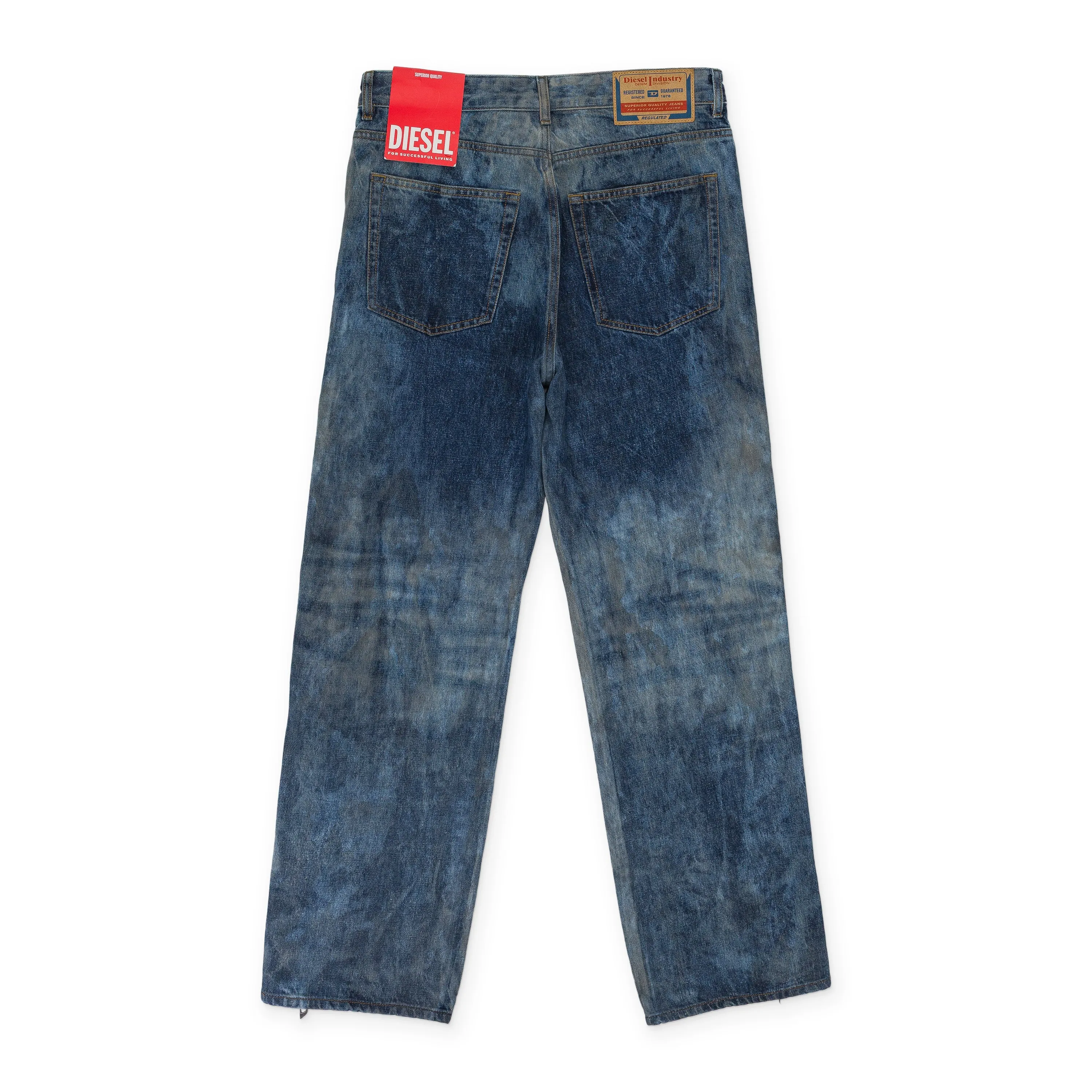 BLUE SIDE ZIP RELAXED JEANS