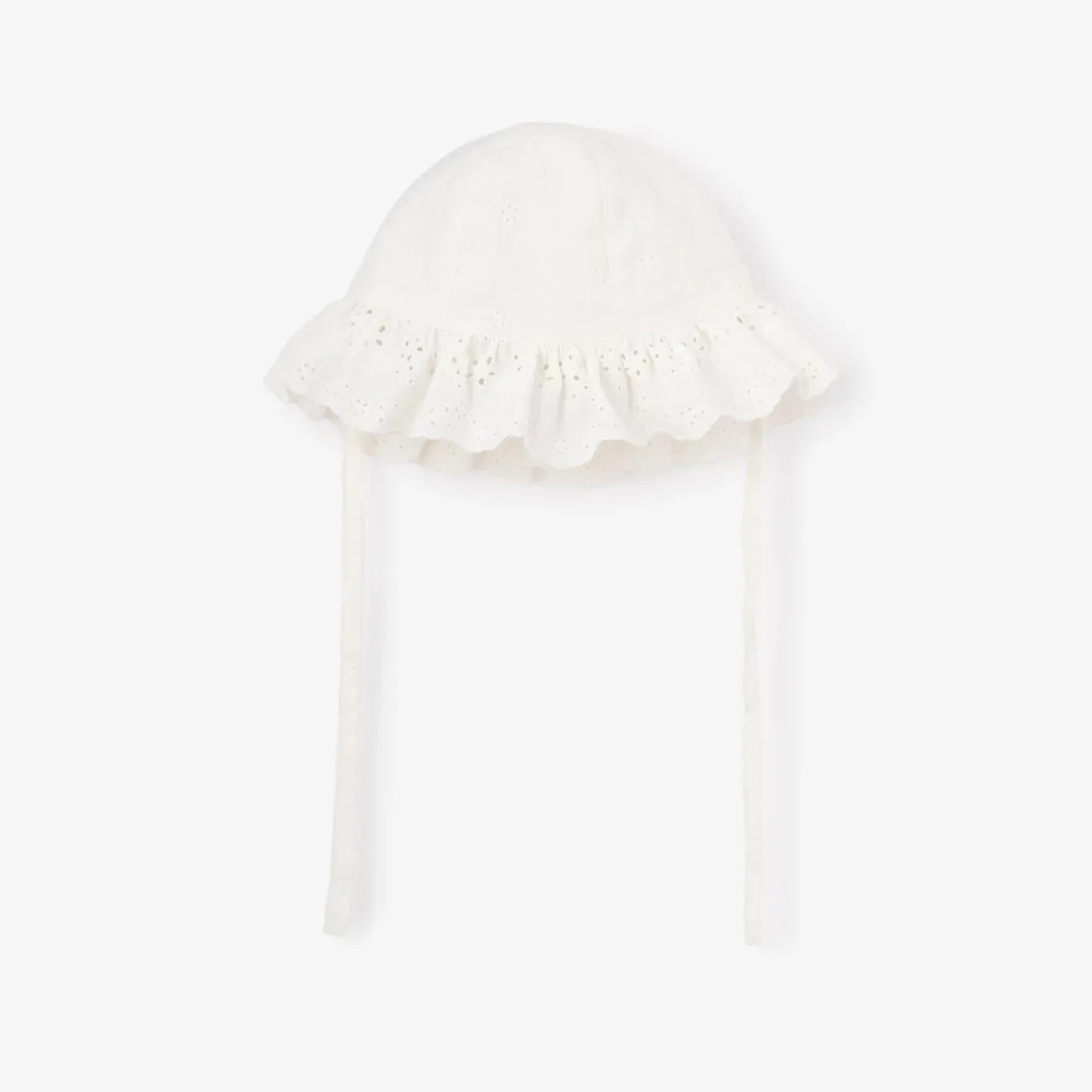Eyelet Lace Ruffle Sun Hat