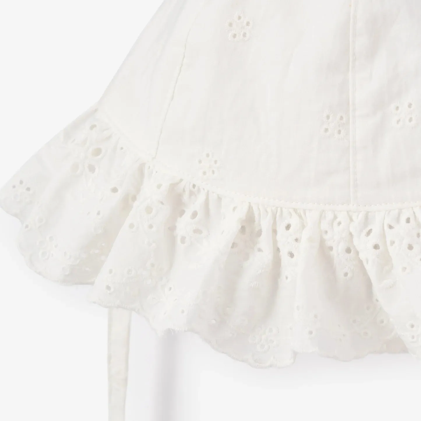 Eyelet Lace Ruffle Sun Hat
