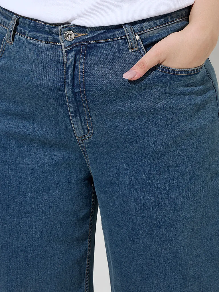 Gia Blue Relaxed - Fit Mid - Rise Jeans