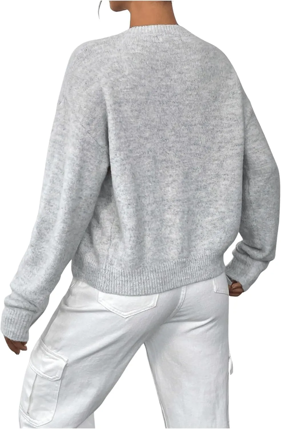 GORGLITTER Women's Button Up Knit Cardigan Open Front Fall Trendy 2025 Cute Long Sleeve Sweater