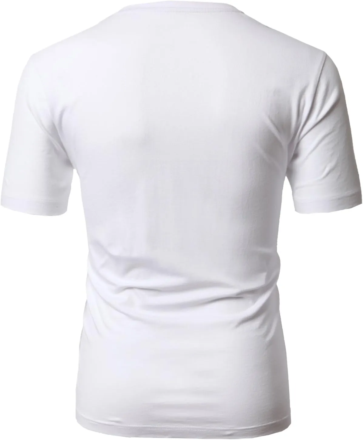H2H Mens Casual Slim Fit Short Sleeve T-Shirts Soft Lightweight V-Neck/Crew-Neck Size XS to 3XL