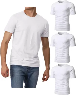 H2H Mens Casual Slim Fit Short Sleeve T-Shirts Soft Lightweight V-Neck/Crew-Neck Size XS to 3XL