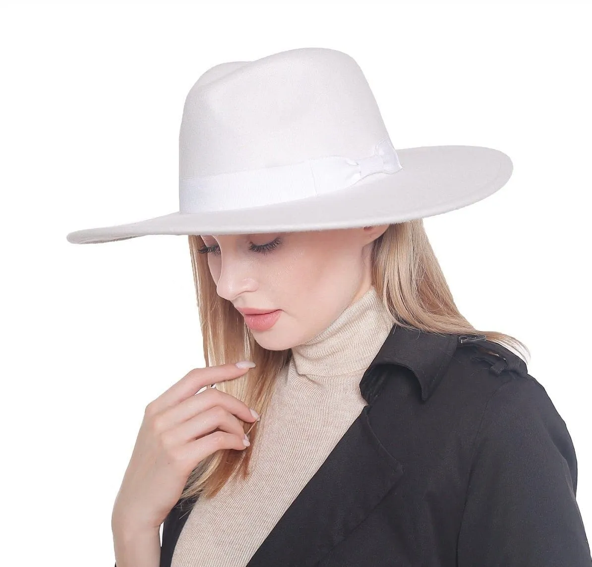 H3041 Fedora Brim Ribbon Band Hat