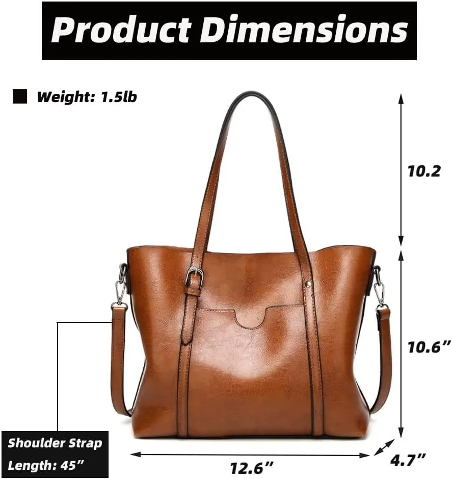Handbag for Women Minimalist Briefcase Tote Shoulder Bag Everyday Work Crossbody Purse Ladies Top Handle Satchel