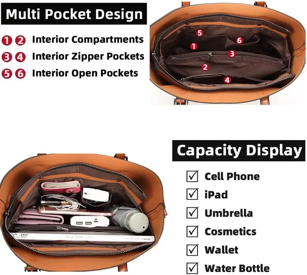 Handbag for Women Minimalist Briefcase Tote Shoulder Bag Everyday Work Crossbody Purse Ladies Top Handle Satchel