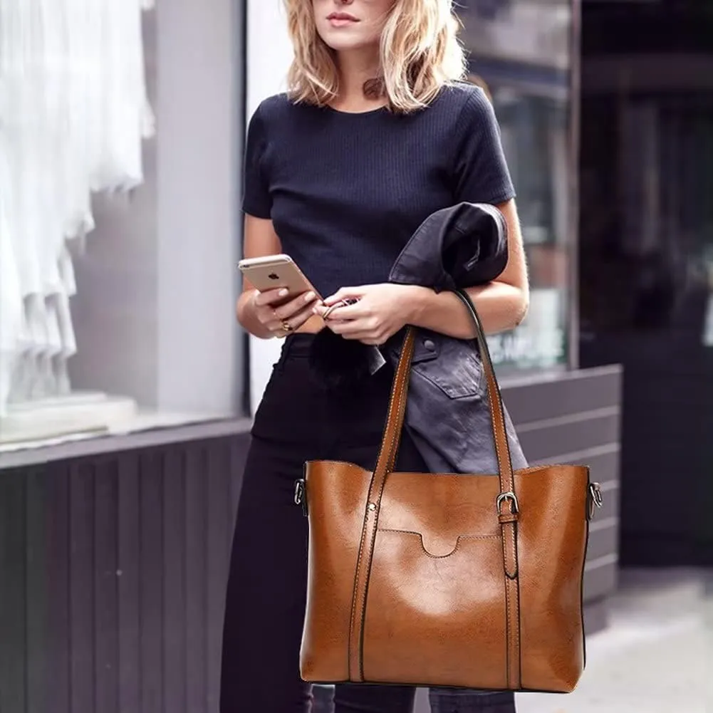Handbag for Women Minimalist Briefcase Tote Shoulder Bag Everyday Work Crossbody Purse Ladies Top Handle Satchel