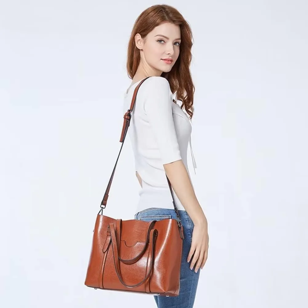 Handbag for Women Minimalist Briefcase Tote Shoulder Bag Everyday Work Crossbody Purse Ladies Top Handle Satchel