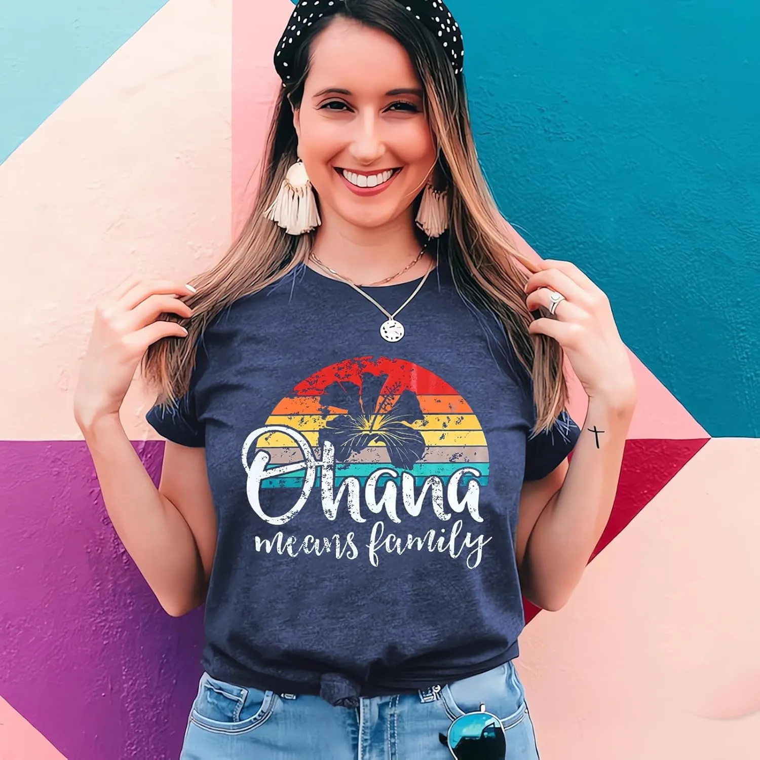 Hawaiian Shirts for Women Palm Trees Graphic Tees Summer Beach Vacation Tops Short Sleeve Casual Tshirt