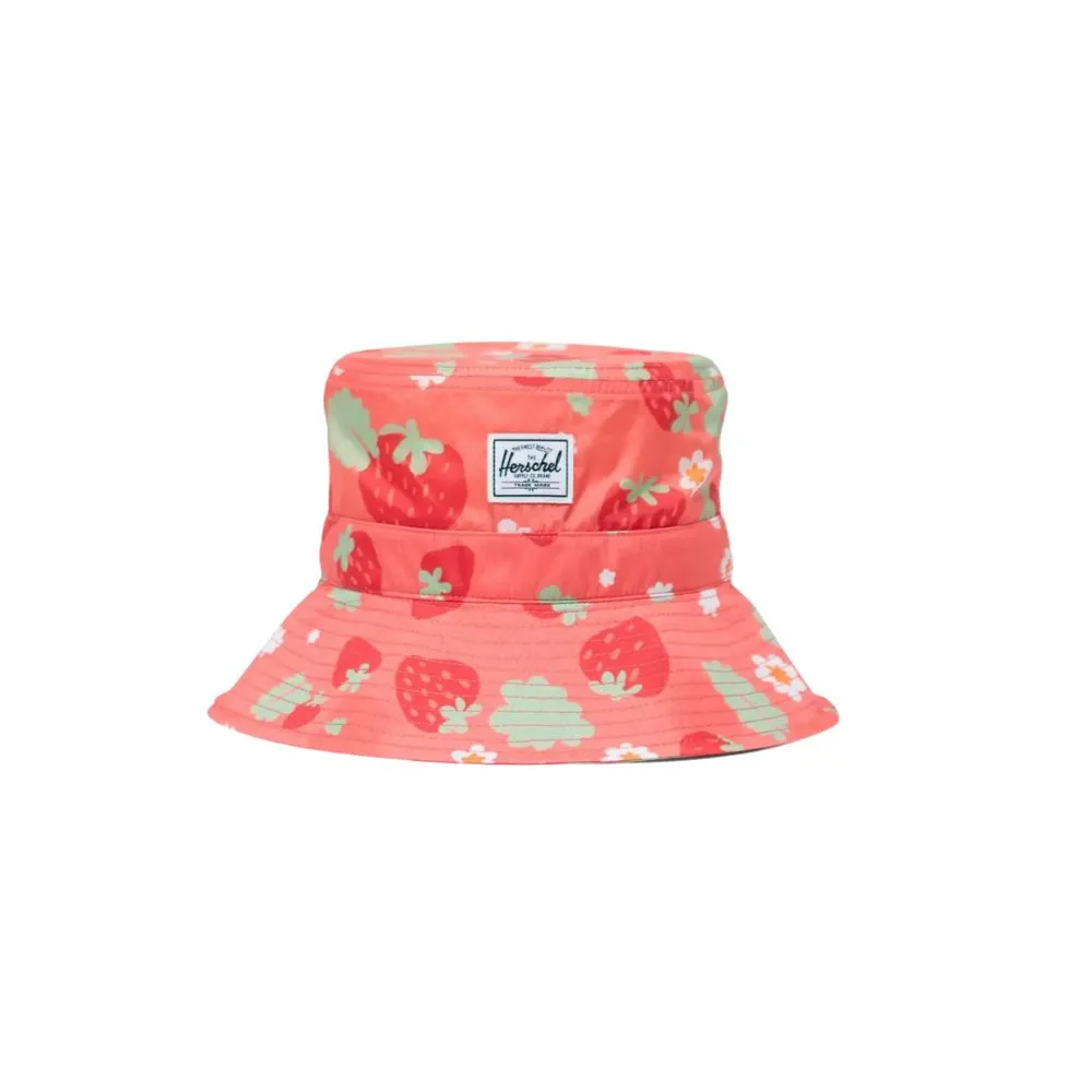 Herschel Toddler Beach UV Bucket Hat 2-4 Years Shell Pink Sweet Strawberries
