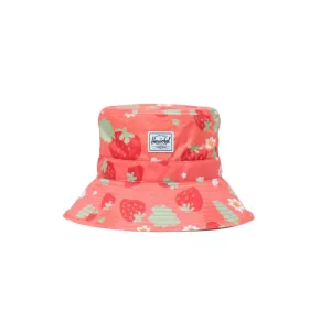 Herschel Toddler Beach UV Bucket Hat 2-4 Years Shell Pink Sweet Strawberries