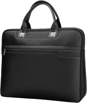 JSEIAJB Portable Briefcase Minimalist Business Case Conference Office Document Bag Canvas Waterproof Briefcase