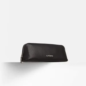 Livana - PerfectTemp Minimalist Makeup Case - Insulated Cosmetic Bag - Smart Beauty Tools - Leather (Onyx)