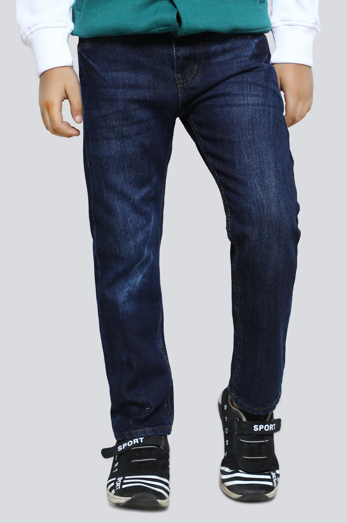 Medium Blue Relaxed Fit Denim Jeans