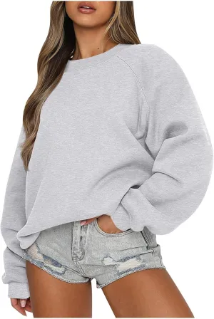 Oversized Sweatshirt For Women Casual Long Sleeve Crewneck Pullover Tops Cute Fall Fashion y2k Clothes Teen Girls