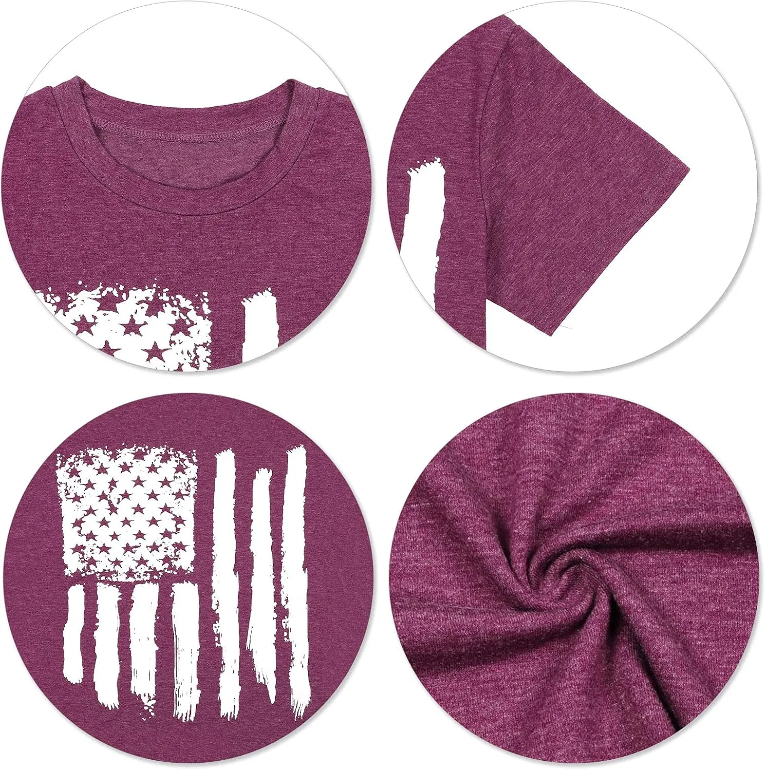 Patriotic Shirts for Women American Flag Shirt 4th of July Tshirt Graphic Tees Casual Short Sleeve Tee Top