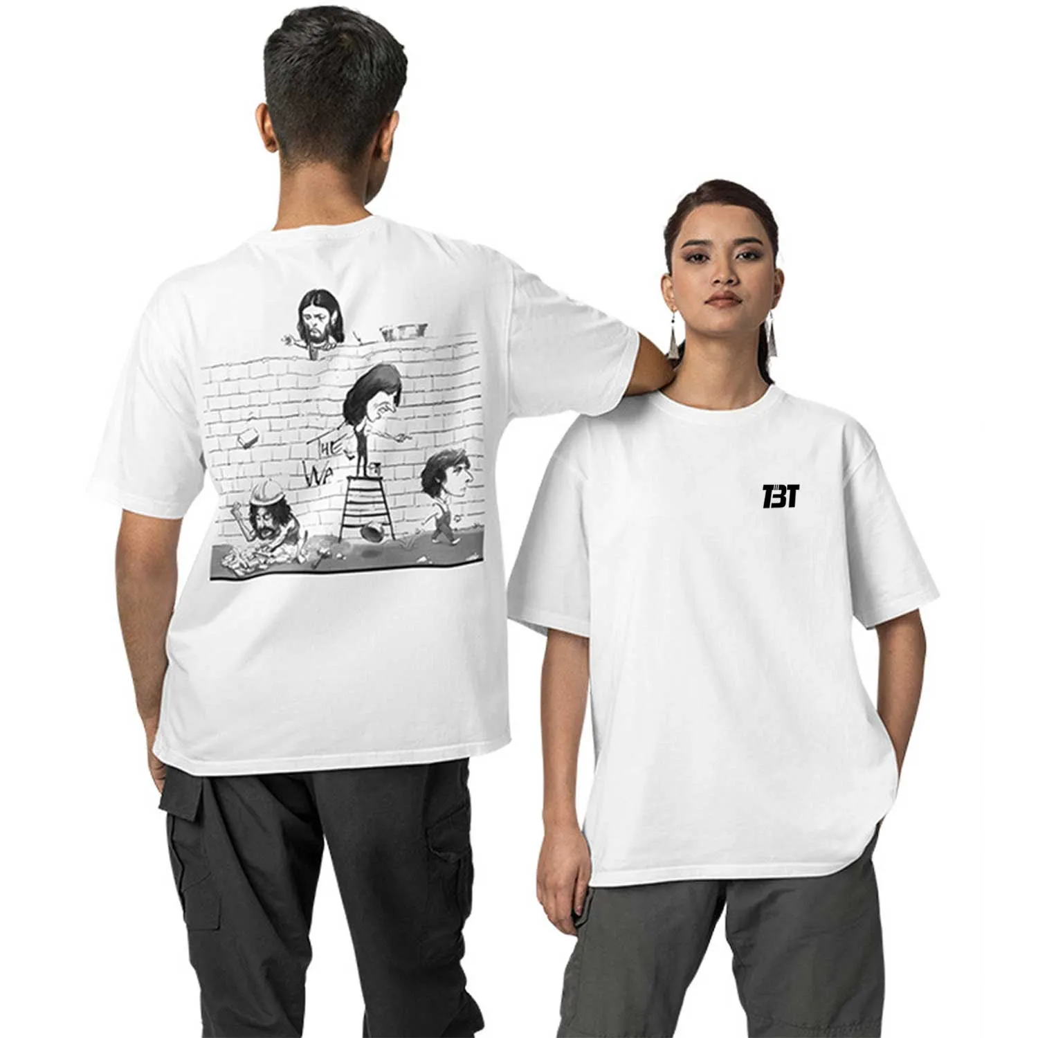 Pink Floyd Oversized T shirt - The Wall Cartoon