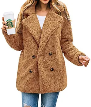 PRETTYGARDEN Women's Fashion Winter Coat Sherpa Fleece Faux Fur Shearling Oversized Trendy Jackets Warm Outerwear