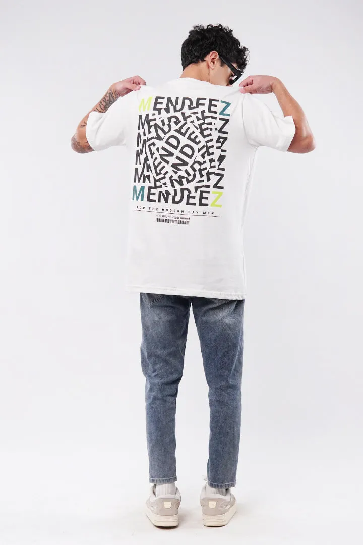 Printed Oversized T-Shirt - White