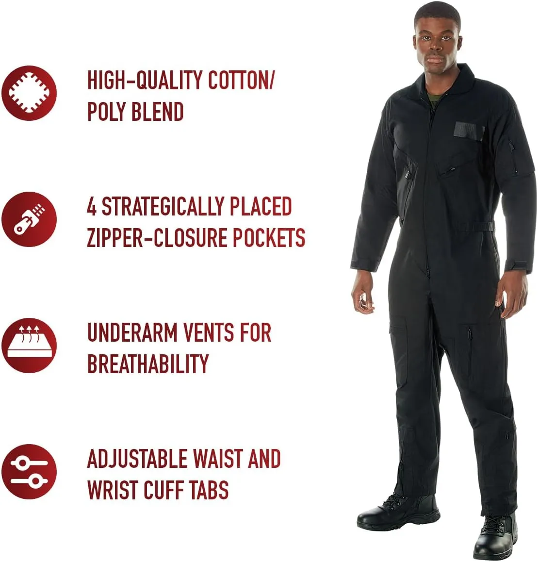 Rothco Flightsuit  Mens Pilot Coveralls  Costume Cosplay Jumpsuit
