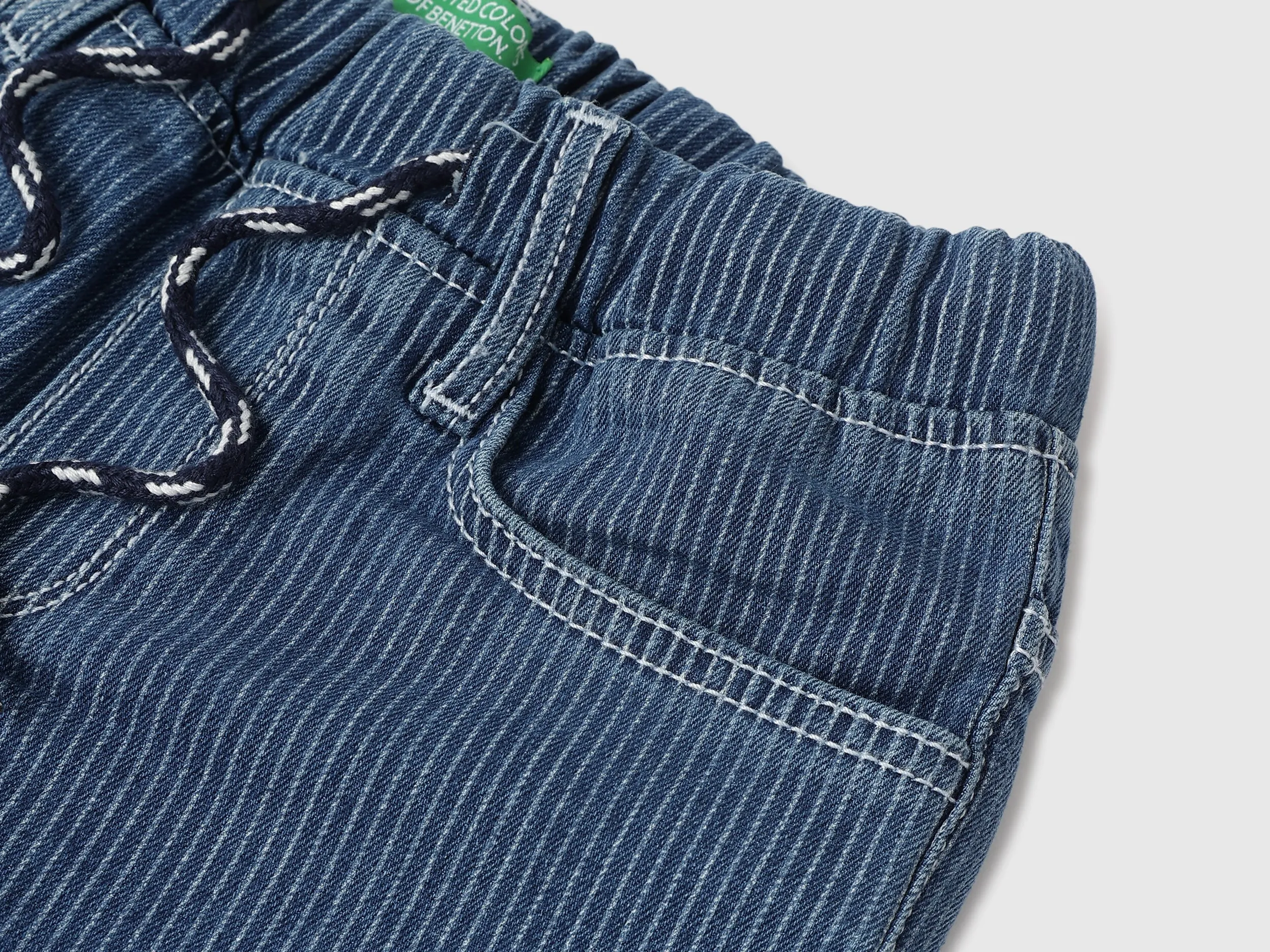 Striped Baggy Fit Jeans