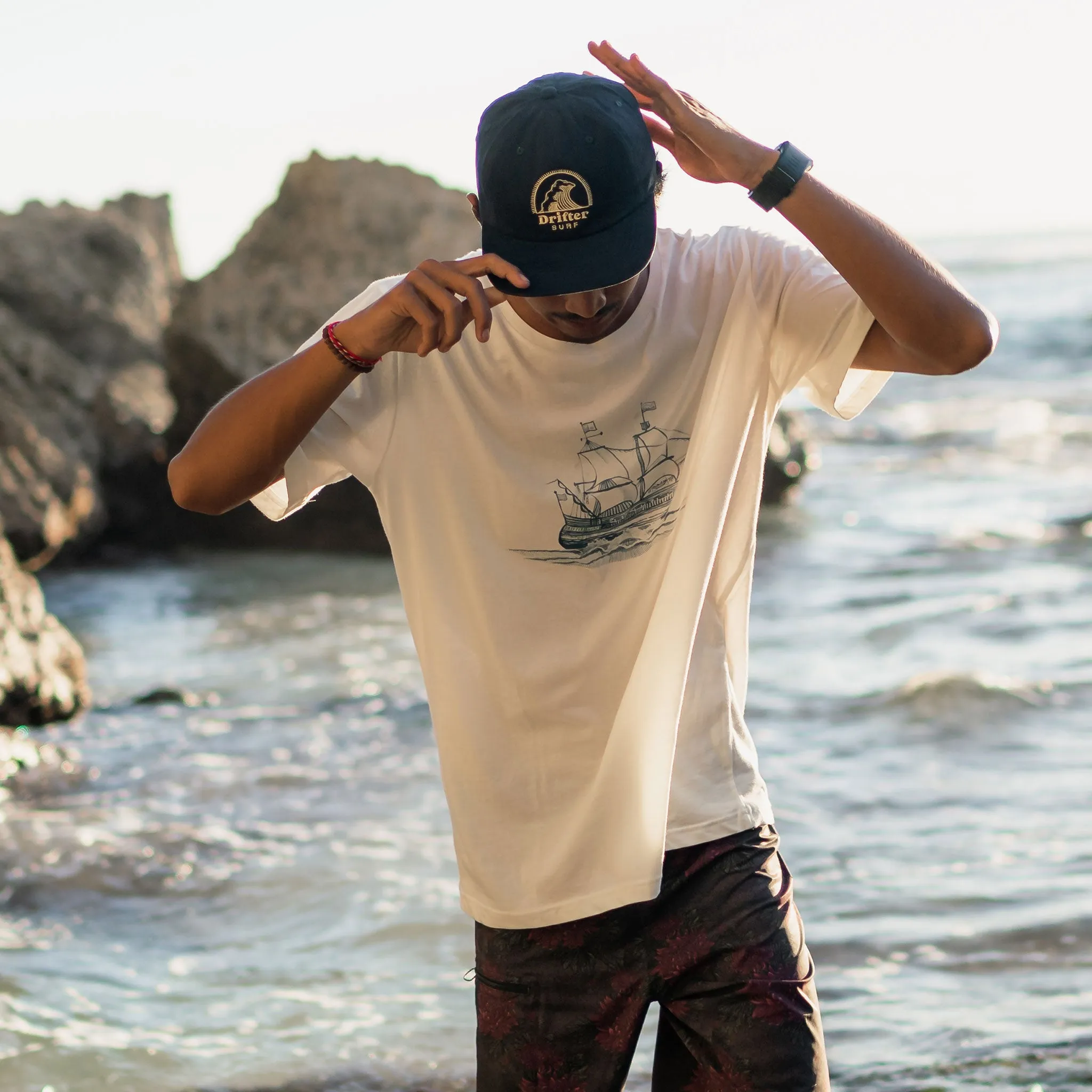 Sun Ray Wave Flat Brim Hat