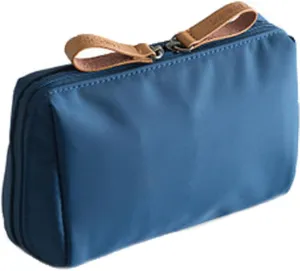 Tidynook Makeup Bag Small, Minimalist Travel Cosmetic Pouch Portable Clutch Women and Girls (Blue, Small)