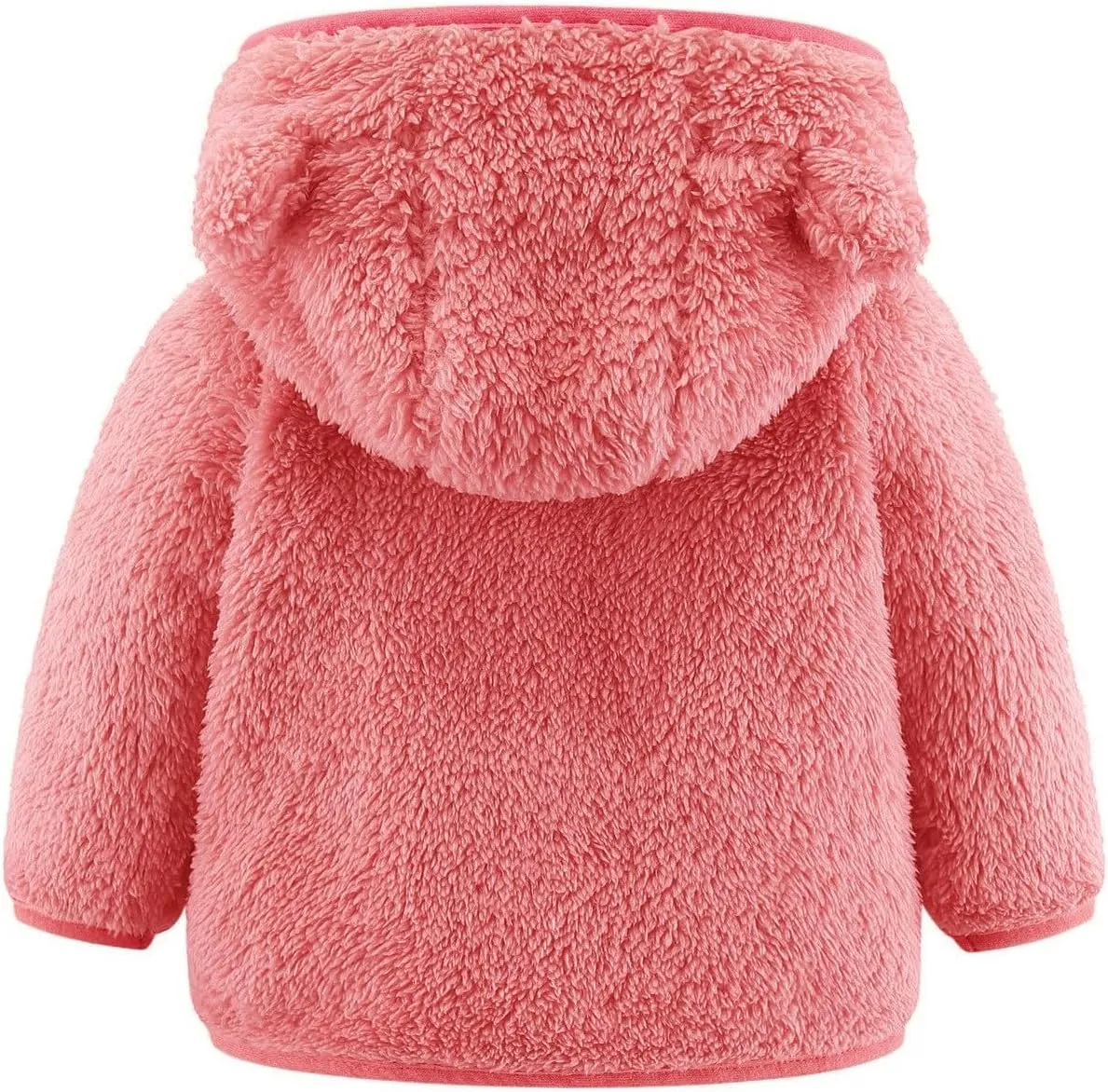 Toddler Boys Girls Winter Down Coat Soft Cotton Padded Jacket Cute Cartoon Bear Ears Thick Hooded Jacket