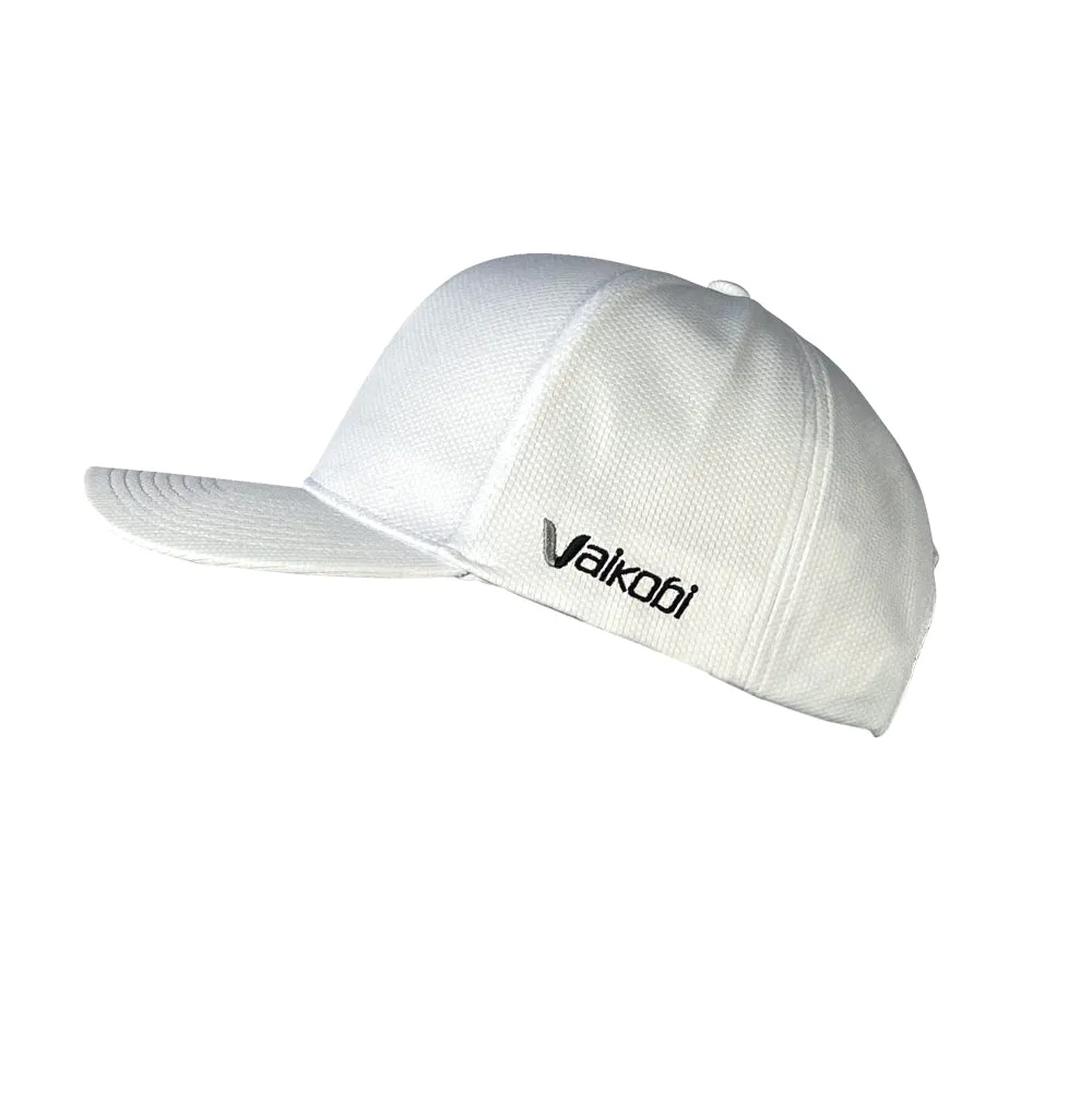 Vaikobi Performance Snap Back Hats - White - Blank Front