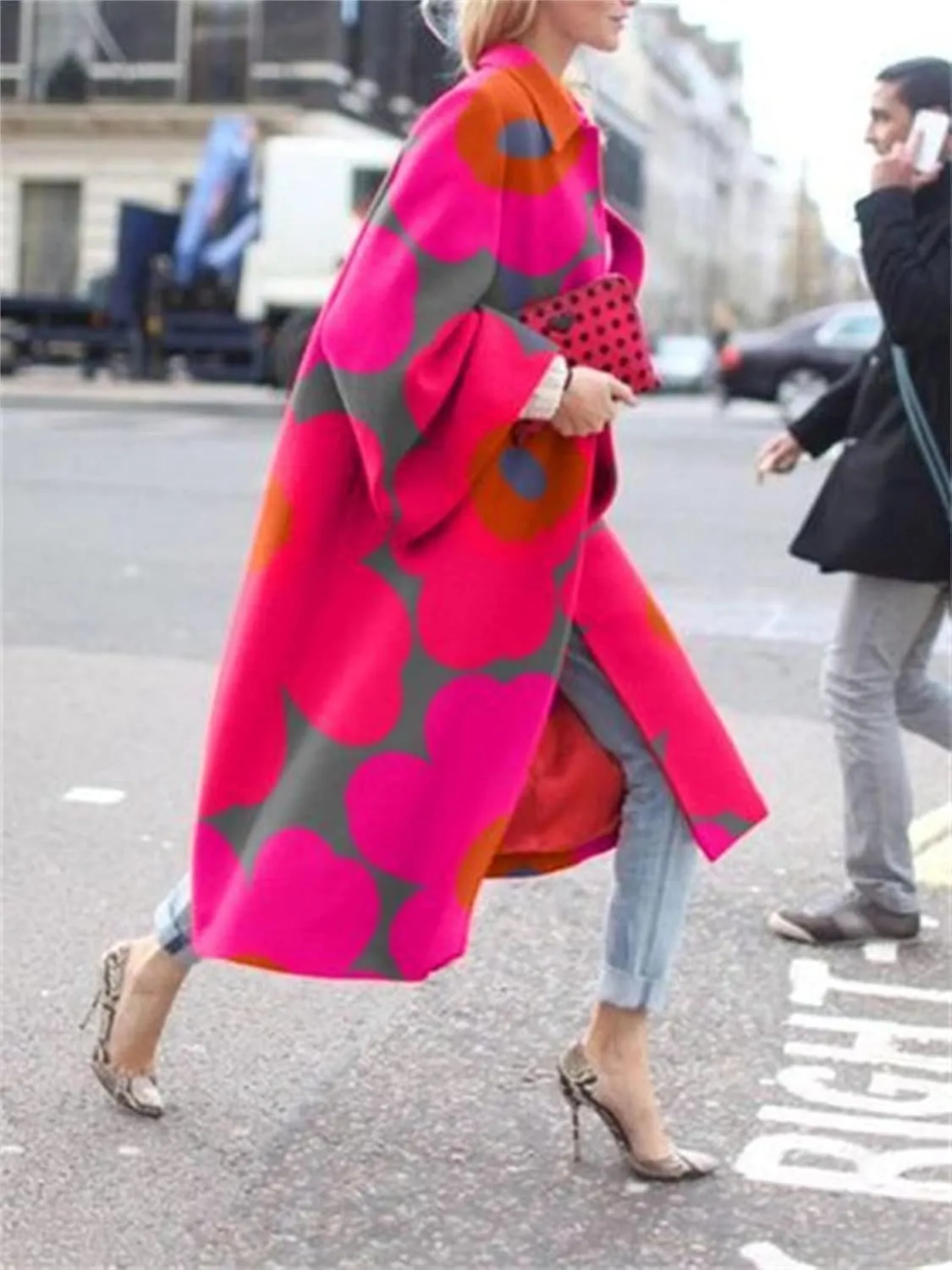 Women Trench Coat Long Sleeve Coat Fashion Color Block Overcoat Outwear Cardigan Lapel Open Front Long Jacket with Pocket