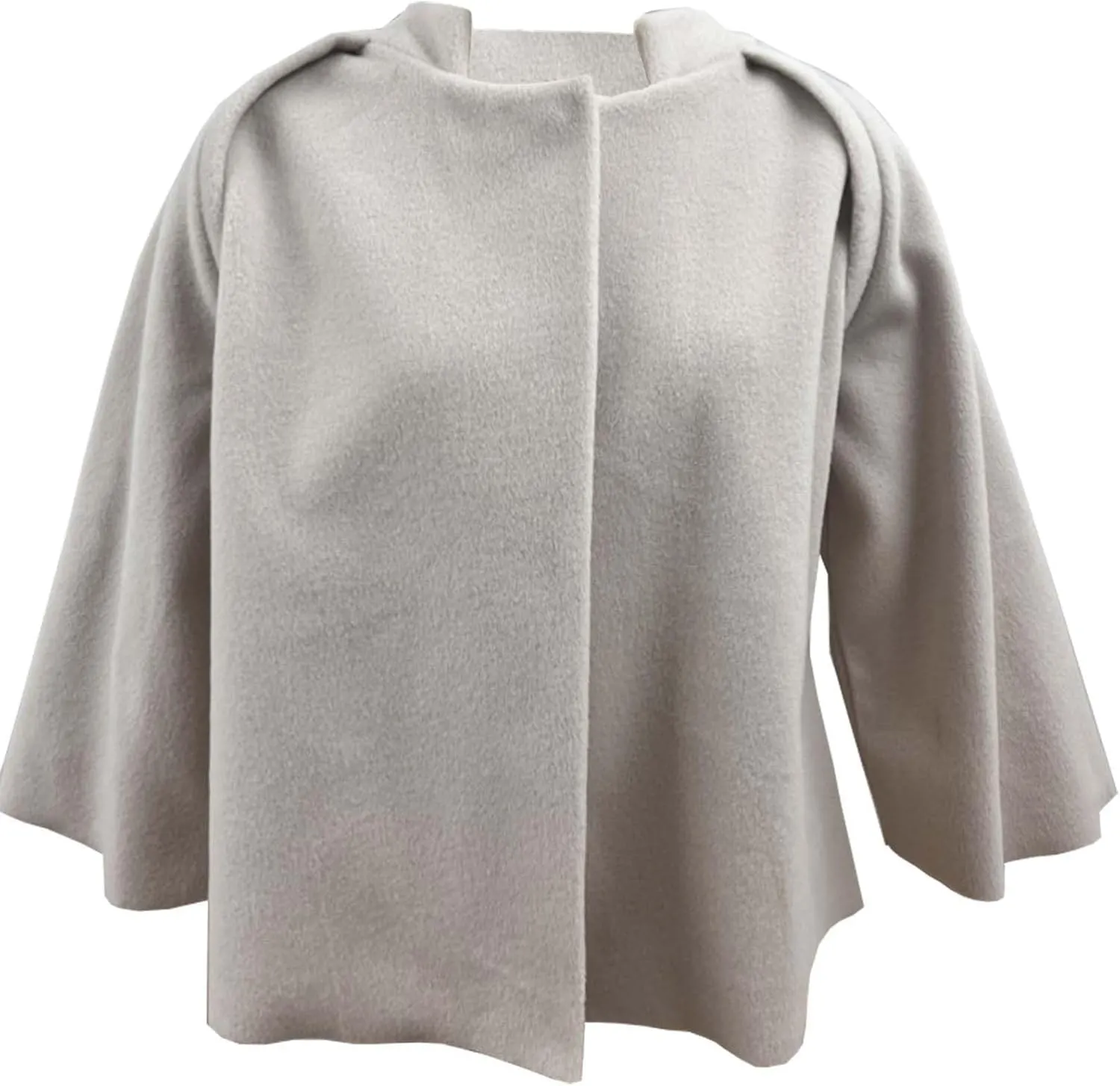 Women's Elegant Poncho Open Front Long Sleeve Flowy Wool Blend Cape Cloak Coat Cropped Cardigan Shrug Outwear