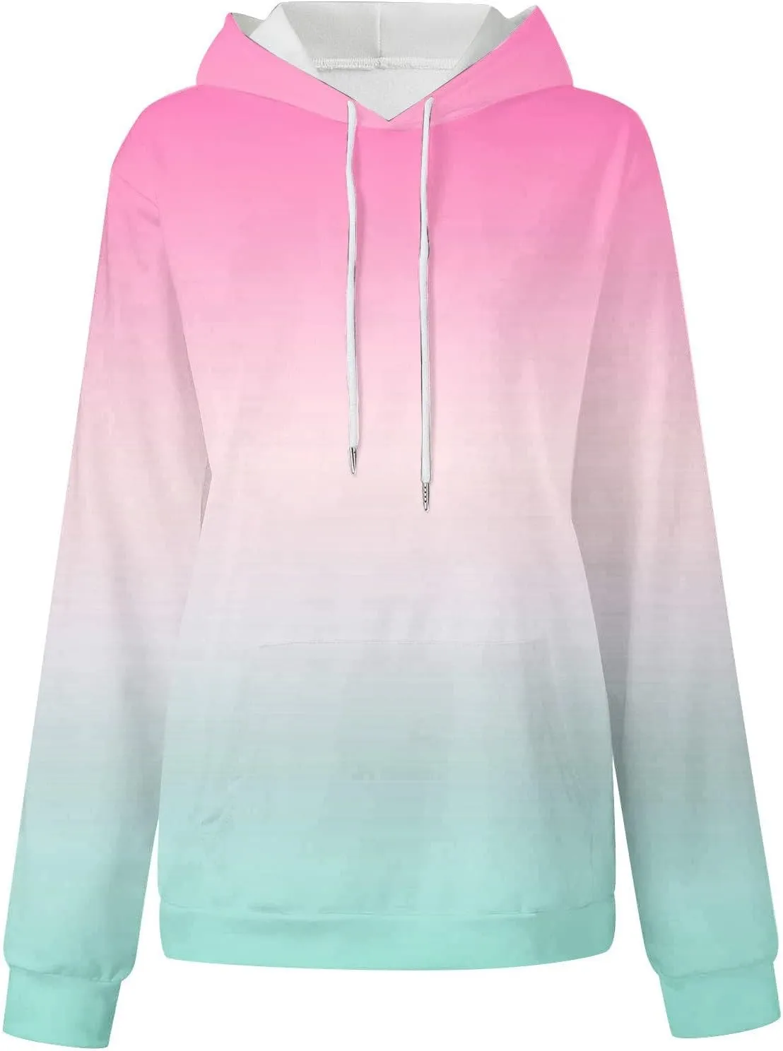 Womens Fall Fashion 2024 Trendy Oversized Hoodie Sweatshirts Gradient Color Casual Drawstring Hoodies Pullover