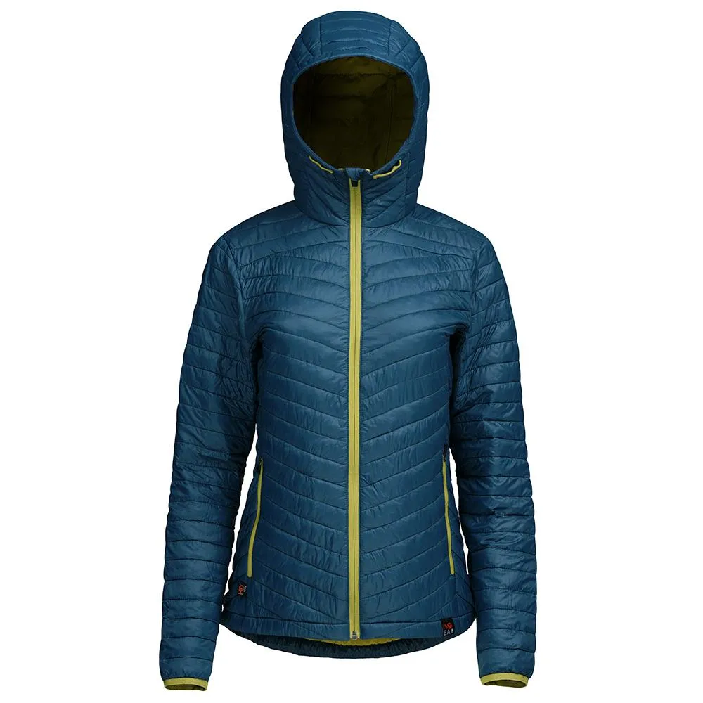 Womens Merino Wool Insulated Jacket (Petrol/Lime)