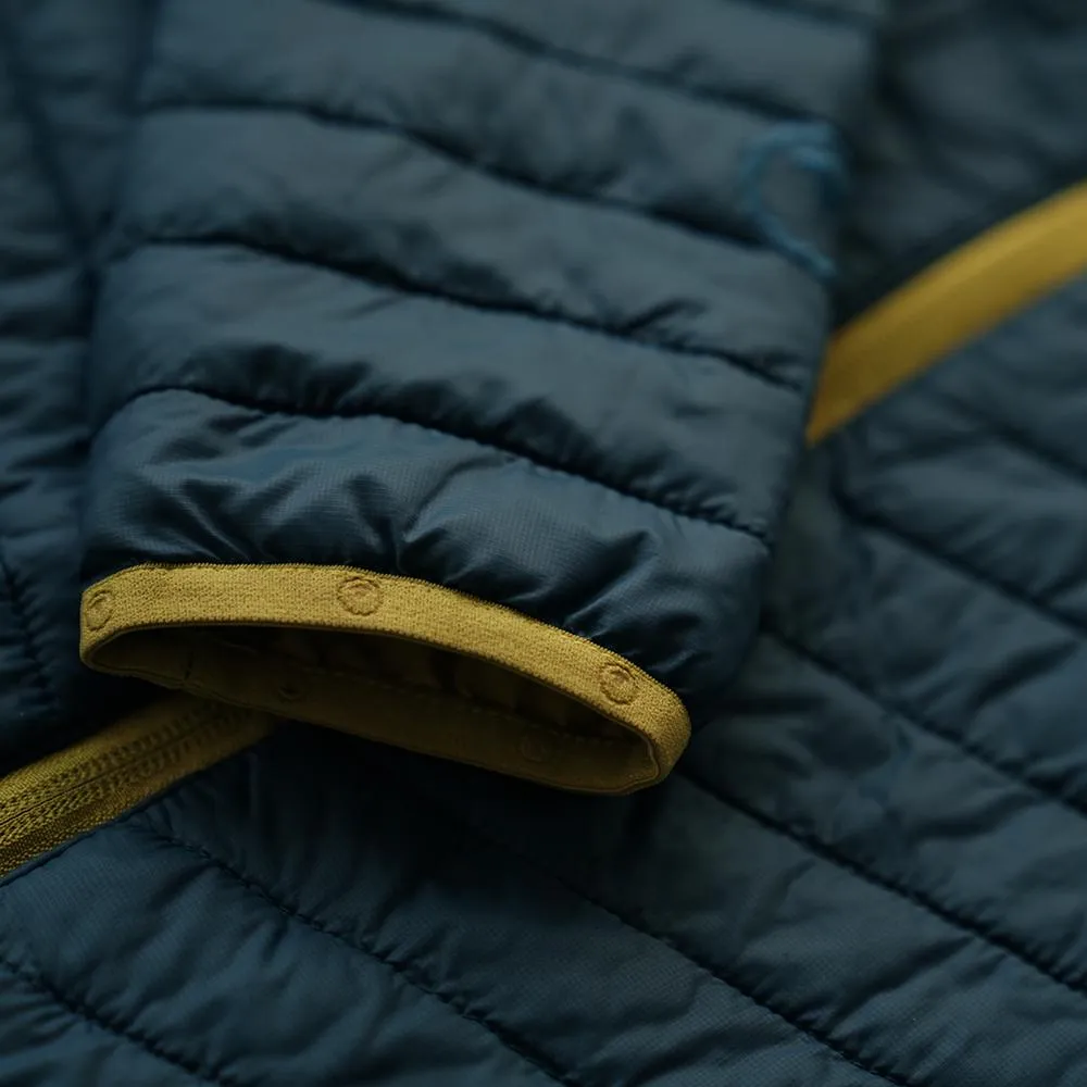 Womens Merino Wool Insulated Jacket (Petrol/Lime)