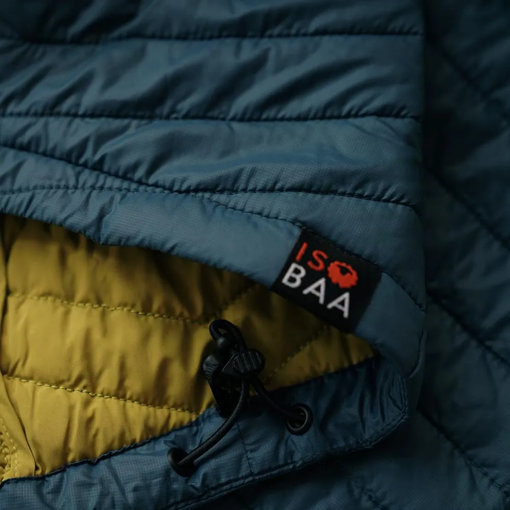 Womens Merino Wool Insulated Jacket (Petrol/Lime)