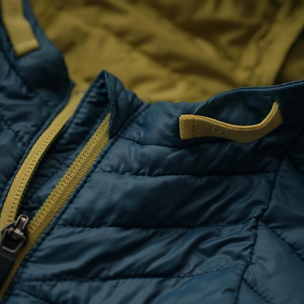 Womens Merino Wool Insulated Jacket (Petrol/Lime)
