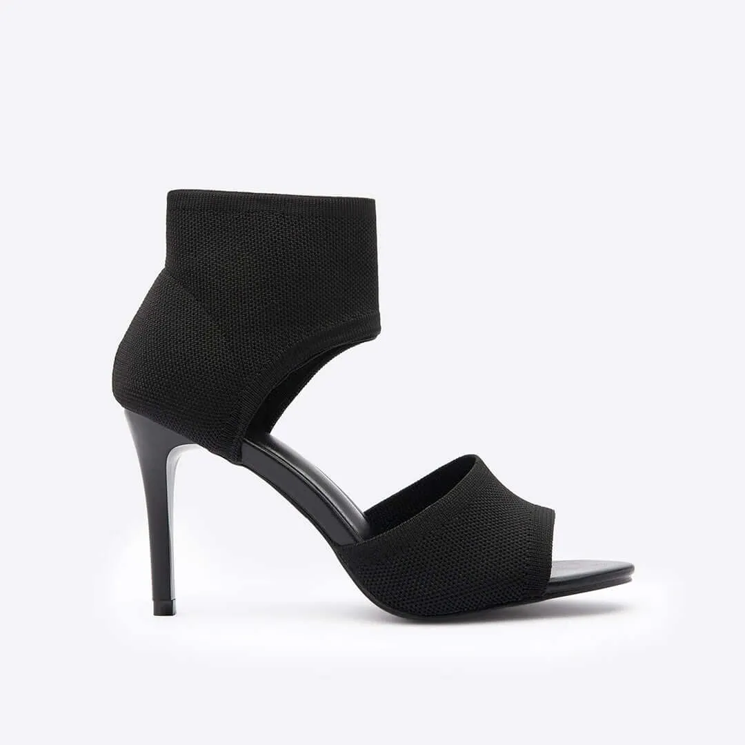 Women's Open-Toe Stiletto Sandals with Ankle Cuff