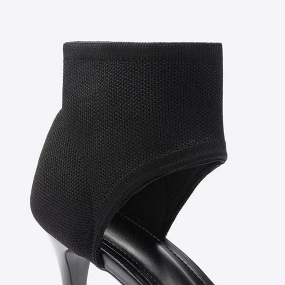 Women's Open-Toe Stiletto Sandals with Ankle Cuff