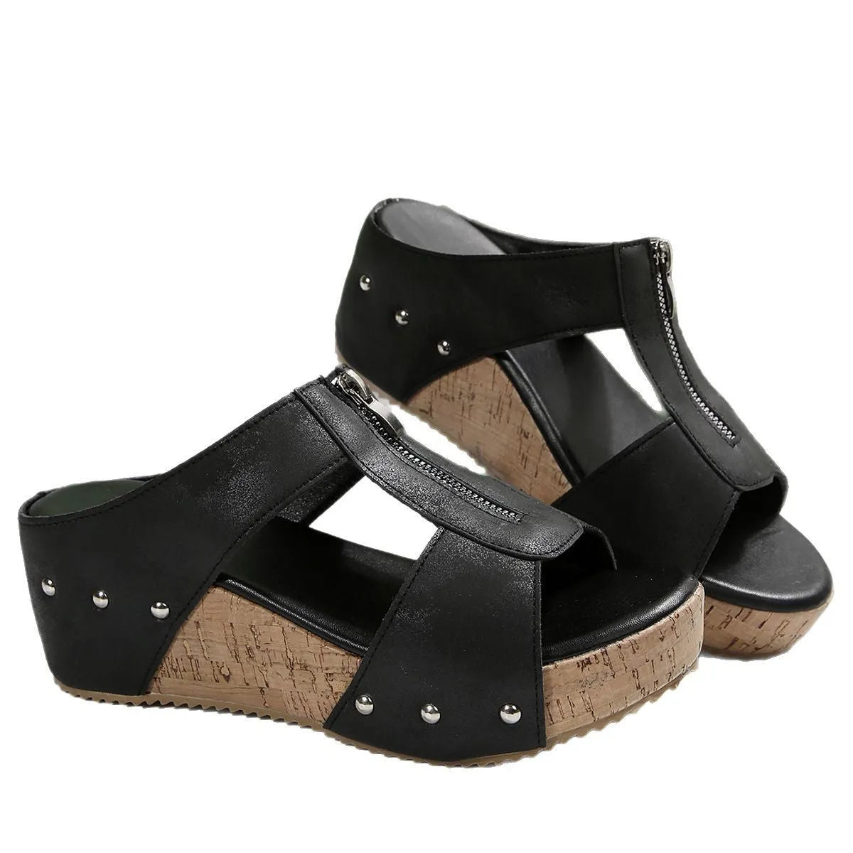 Women's Open Toe Wedge Ortho Sandals in Elegant Colors