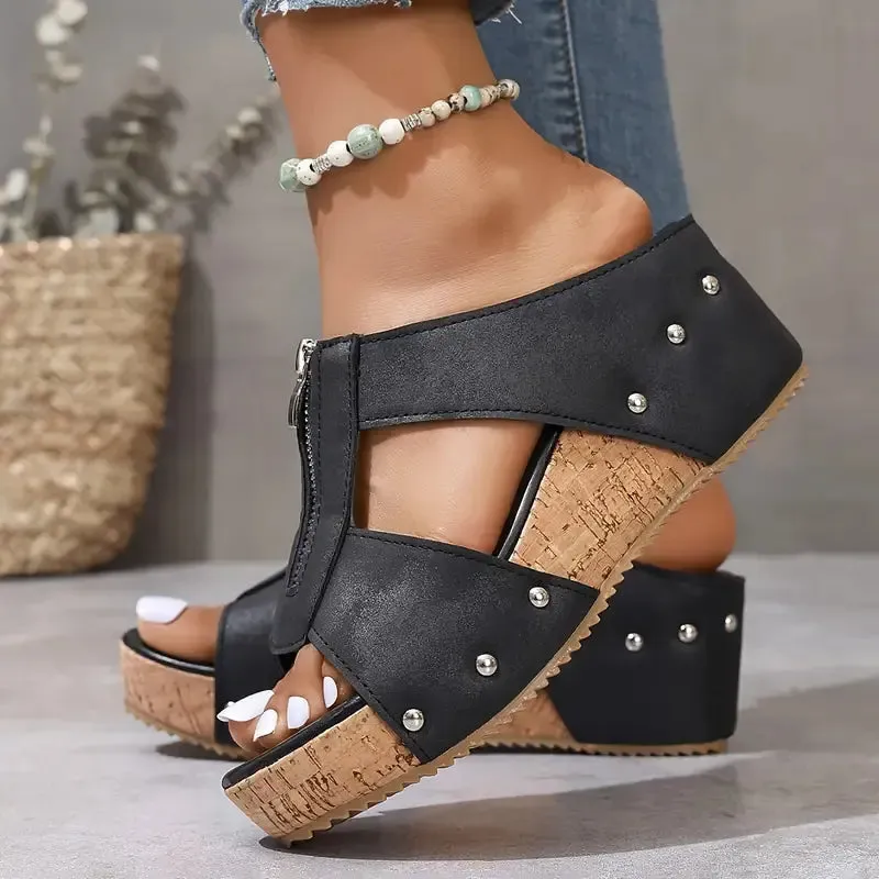 Women's Open Toe Wedge Ortho Sandals in Elegant Colors