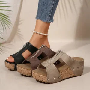 Women's Open Toe Wedge Ortho Sandals in Elegant Colors