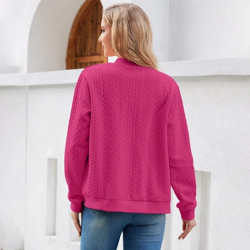 Zip Up Sweatshirts for Women Casual Outfits Cardigan Outerwear Trendy Winter Jackets Coat