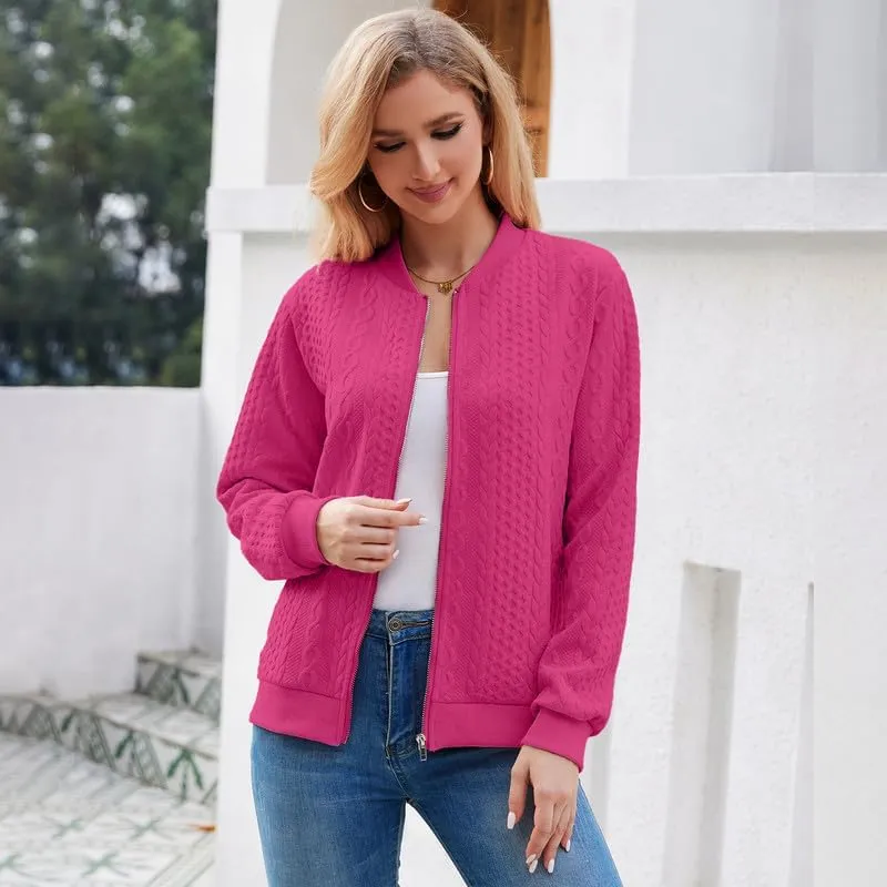 Zip Up Sweatshirts for Women Casual Outfits Cardigan Outerwear Trendy Winter Jackets Coat