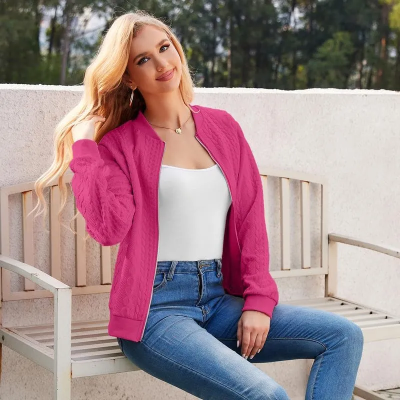 Zip Up Sweatshirts for Women Casual Outfits Cardigan Outerwear Trendy Winter Jackets Coat