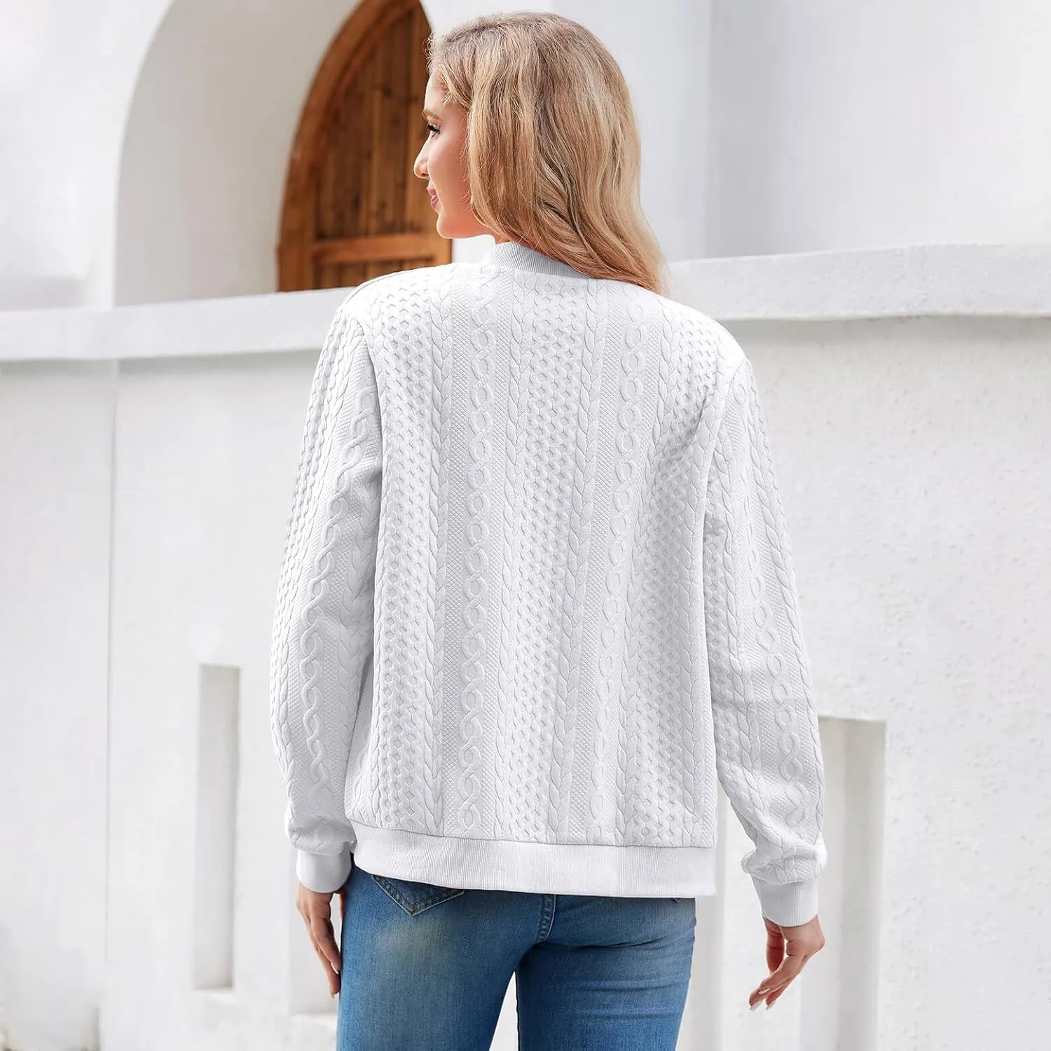 Zip Up Sweatshirts for Women Casual Outfits Cardigan Outerwear Trendy Winter Jackets Coat