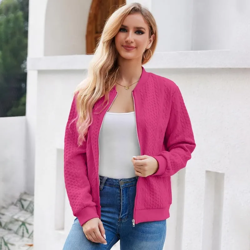Zip Up Sweatshirts for Women Casual Outfits Cardigan Outerwear Trendy Winter Jackets Coat