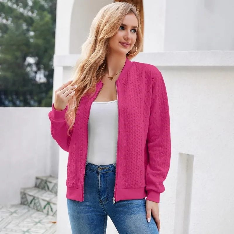 Zip Up Sweatshirts for Women Casual Outfits Cardigan Outerwear Trendy Winter Jackets Coat
